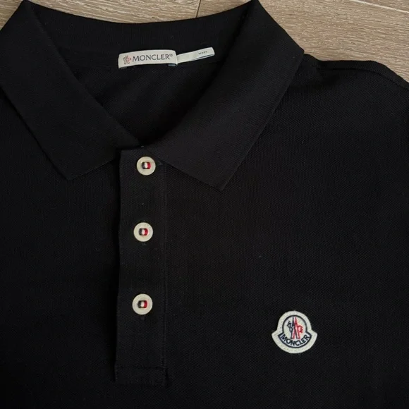 NEW Moncler Logo Patch Cotton Polo Shirt - Picture 8 of 14